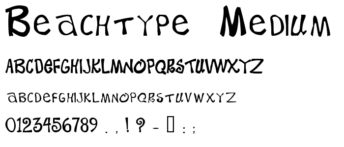 BeachType  Medium font